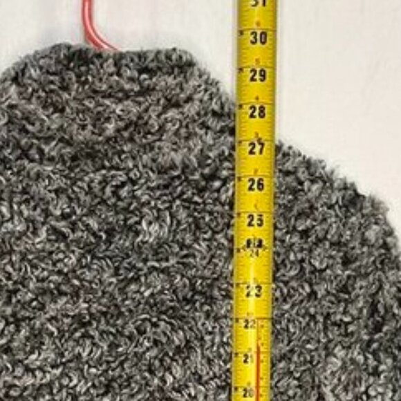 Weatherproof Vintage Women’s Gray Sherpa Fleece Quarter-Zip Pullover Jacket (M) - Picture 4 of 9